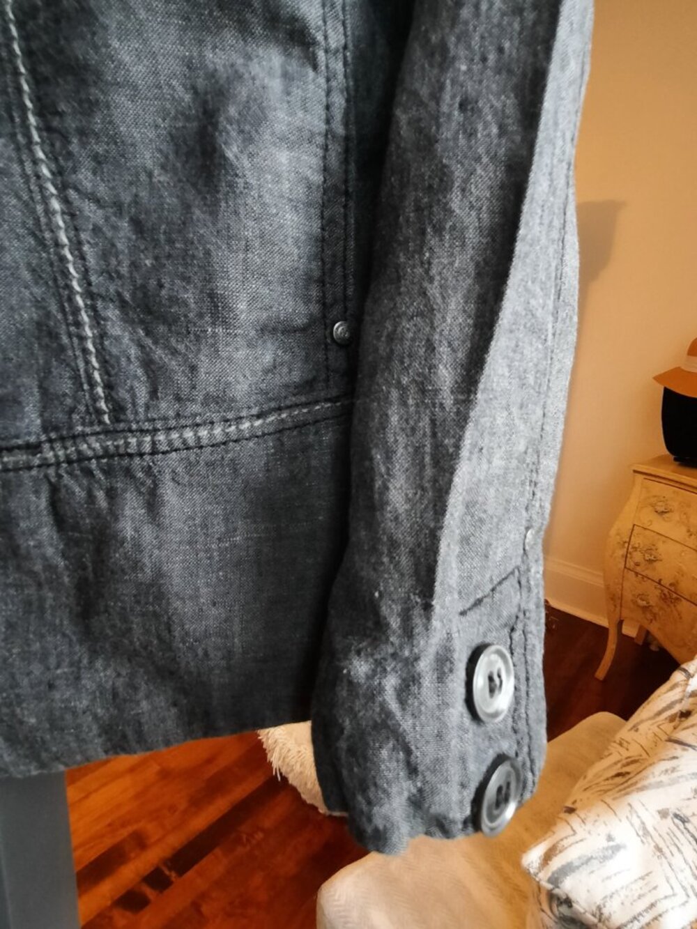 Linen, Olsen Europe Charcoal jacket - Picture 5 of 8